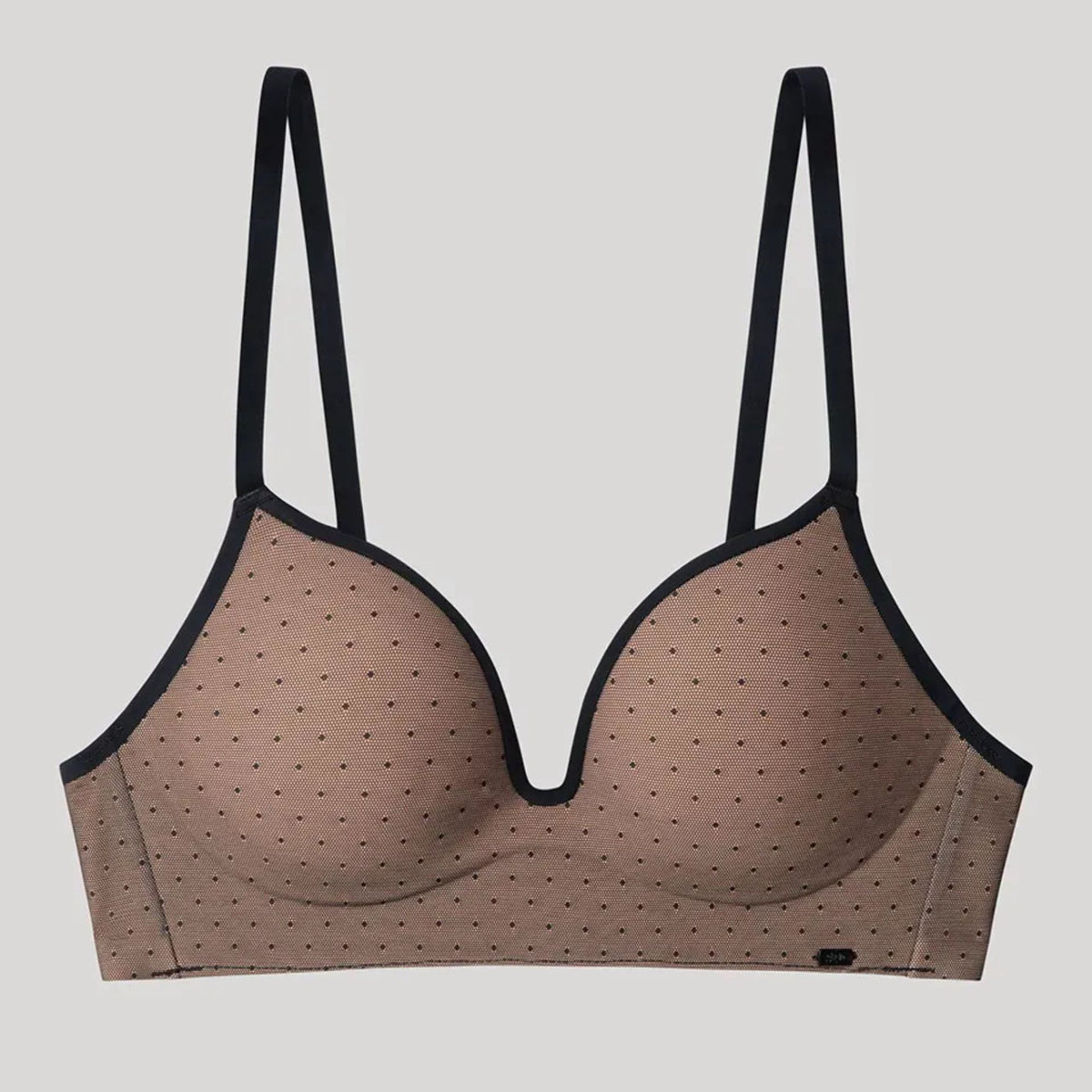 Reggiseno coppa con imbottitura graduata tulle a pois Gisela 10043