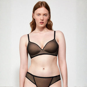 Reggiseno senza ferretto tulle a pois Gisela 10044