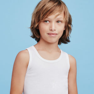 Canottiera da bambino ellepi 384 in cotone 3 pz