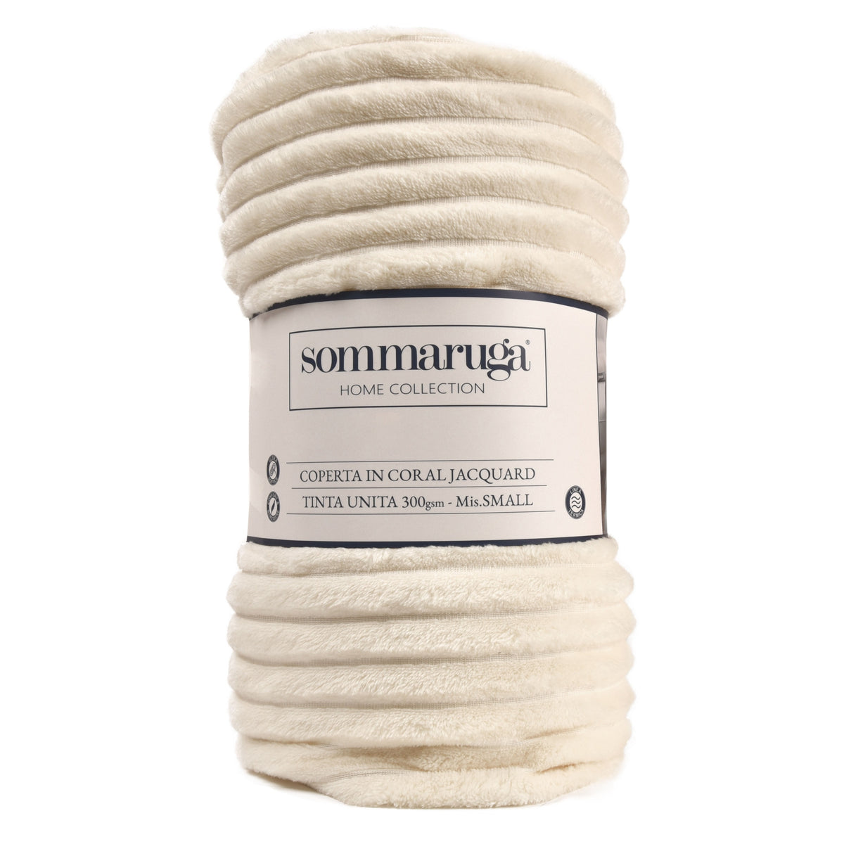 Coperta in coral jacquard Sommaruga Rigato 120x140