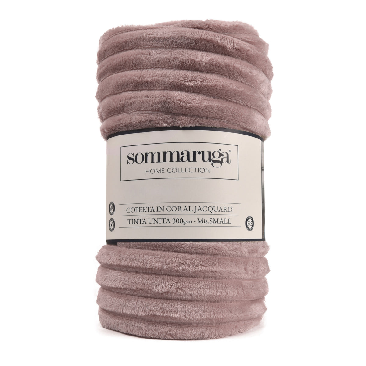 Coperta in coral jacquard Sommaruga Rigato 120x140