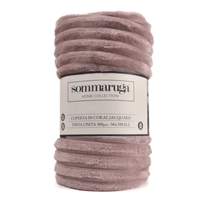 Coperta in coral jacquard Sommaruga Rigato 120x140