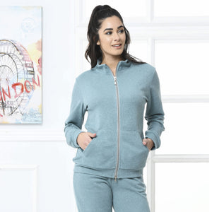 Pigiama tuta in maglia angora con zip Biancaluna art. Roma tiffany