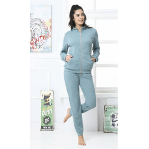 Pigiama tuta in maglia angora con zip Biancaluna art. Roma tiffany