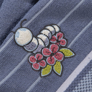 Vingi set 3 strofinacci in spugna di cotone Rossella blu