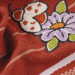 Vingi set 3 strofinacci in spugna di cotone Rossella rosso