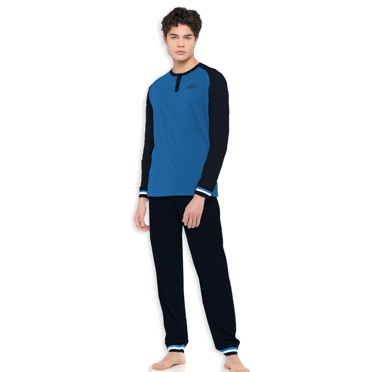 Pigiama uomo cotone Kappa KMS22801 azzurro