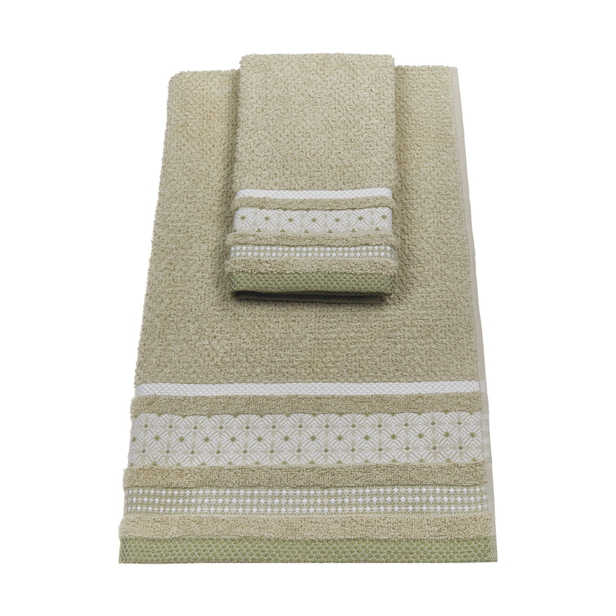 Vingi set asciugamani viso + ospite cotone Rubino verde