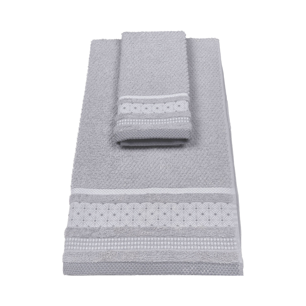 Vingi set asciugamani viso + ospite cotone Rubino grigio