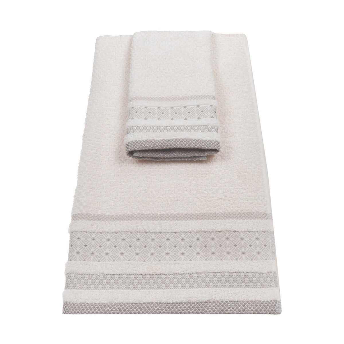 Vingi set asciugamani viso + ospite cotone Rubino panna