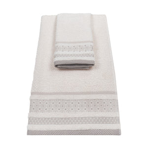 Vingi set asciugamani viso + ospite cotone Rubino panna