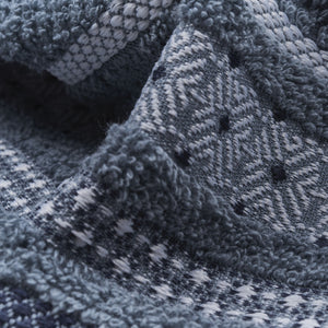 Vingi set asciugamani viso + ospite cotone Rubino piombo