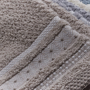 Vingi set asciugamani viso + ospite cotone Rubino beige