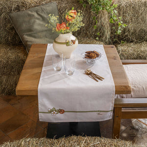 Runner in 100% cotone con coccinella portafortuna Thun Country Bloom