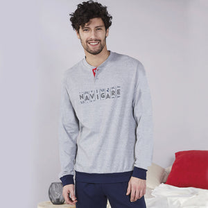 Pigiama uomo grigio interlock Navigare sportivo B2141342
