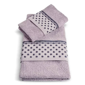 Vingi set asciugamani viso + ospite Sabrina cotone pois