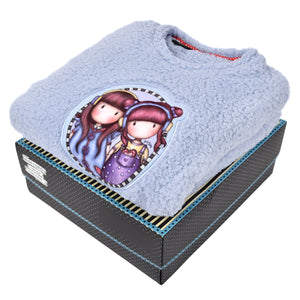 Pigiama donna Santoro Gorjuss 56605 pile sherpa celeste