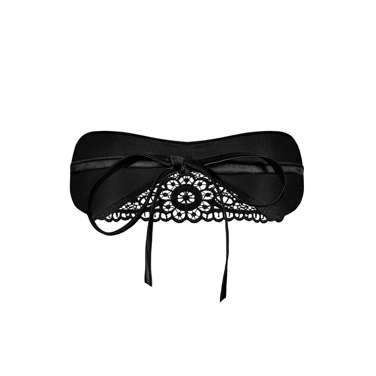 Sexy vestaglia di raso Obsessive Satinia robe + maschera nera 2pz