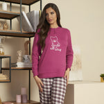 Pigiama donna in caldo cotone gatto Karel SE5353