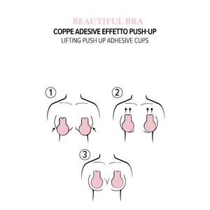 Coppe adesive Love and Bra Beautiful Bra effetto push-up Pelle