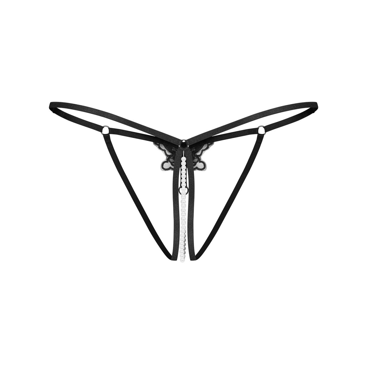 Perizoma aperto donna con filo di perle Obsessive Selisme Crotchless thong