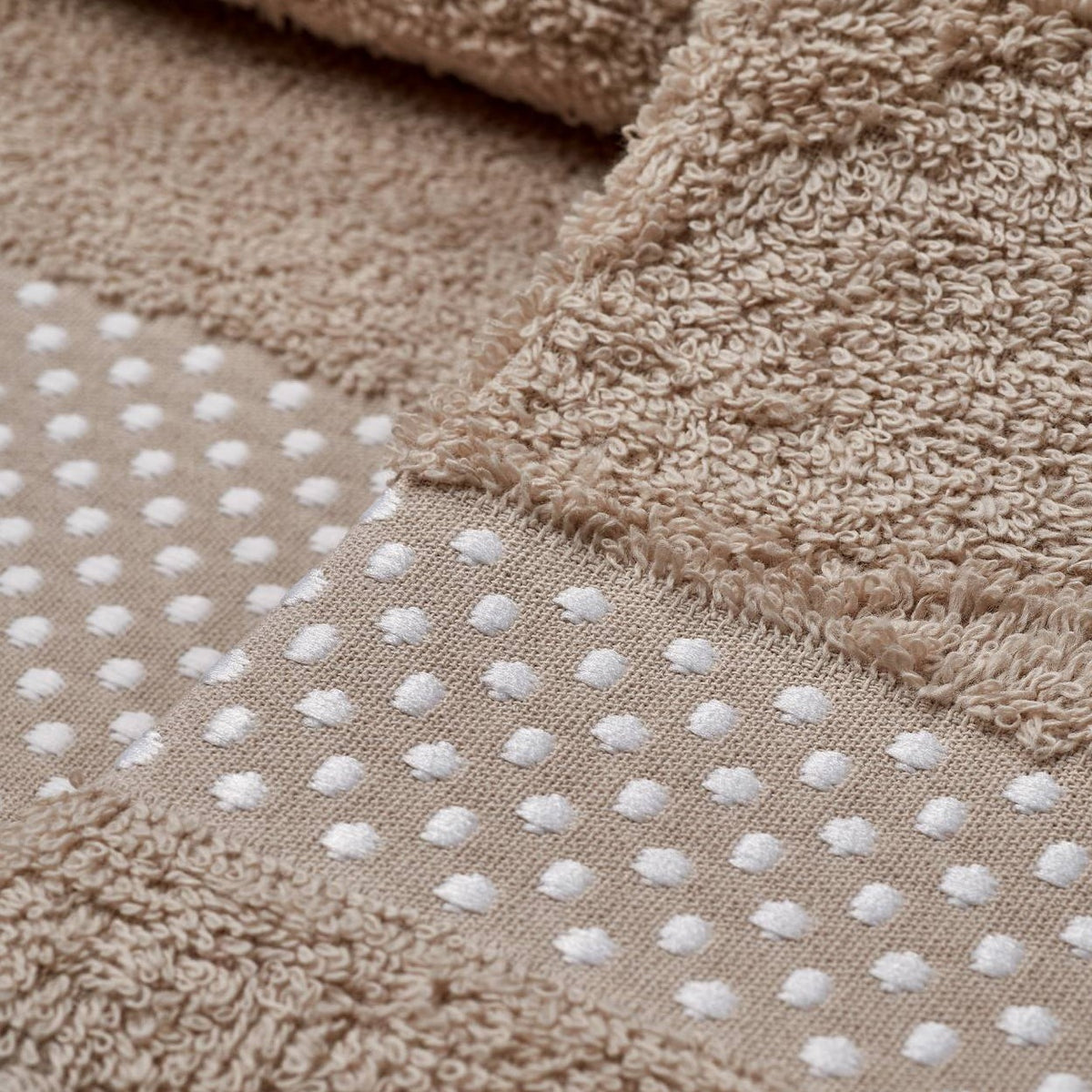 Vingi set asciugamani viso + ospite Pois beige