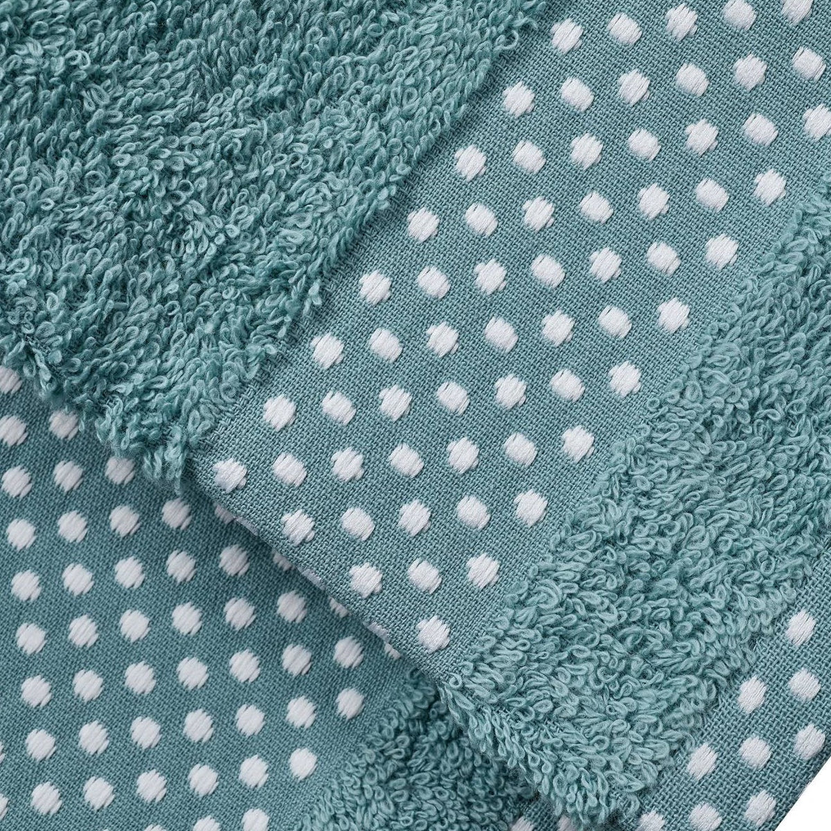 Vingi set asciugamani viso + ospite Pois acquamarina