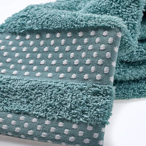 Vingi set asciugamani viso + ospite Pois acquamarina
