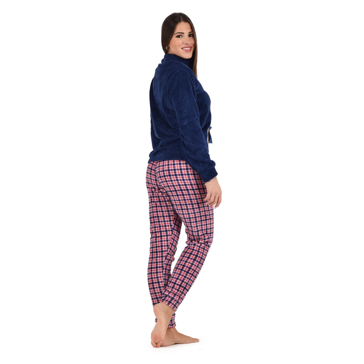 Pigiama donna Biancaluna 23D93011 in pile coral orsacchiotto