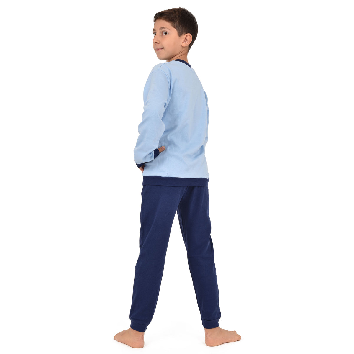 Pigiama bambino caldo cotone orsacchiotto Biancaluna 23U00401