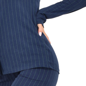 Pigiama aperto donna Jadea collo a rever 5174 in caldo cotone raffinato