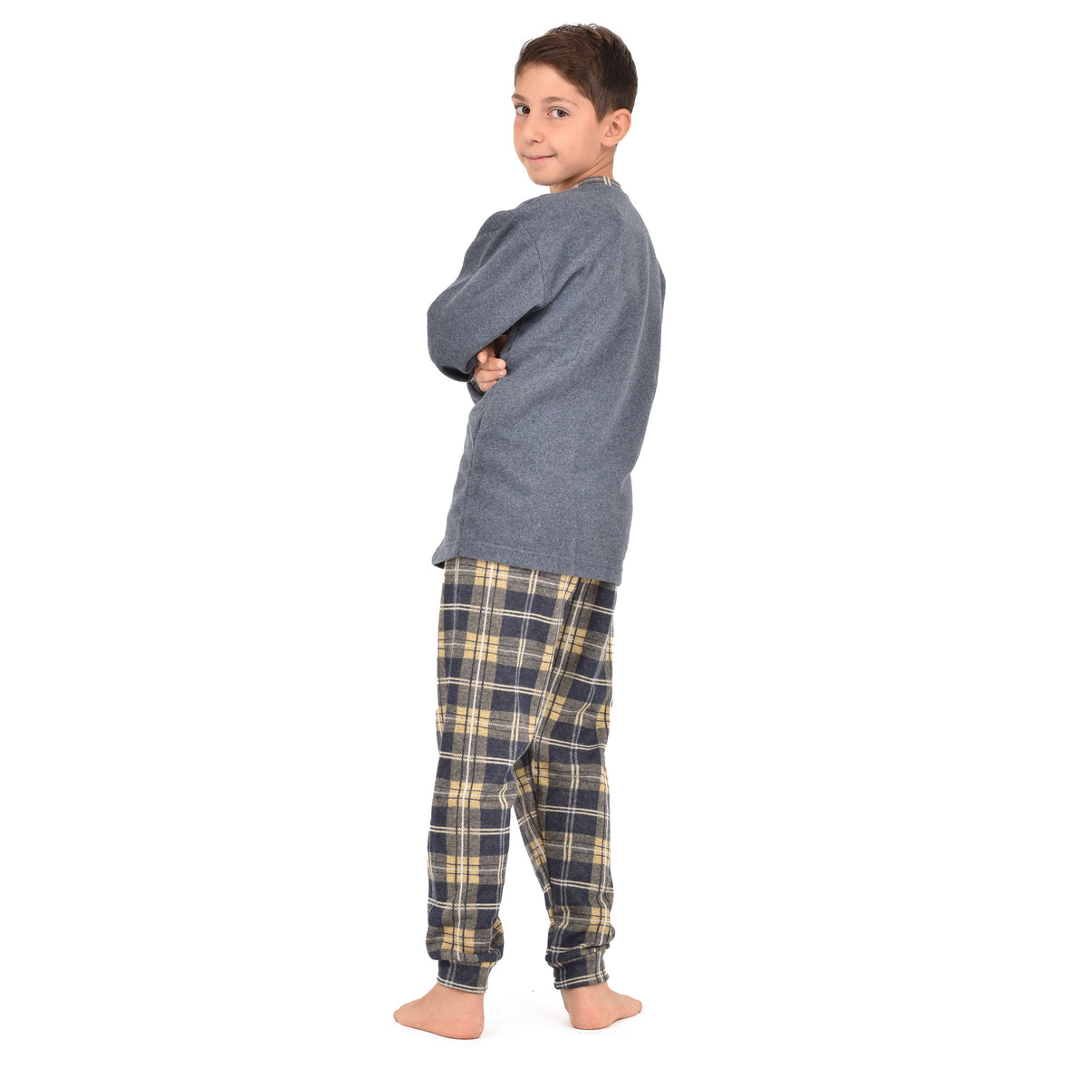 Pigiama bambino punto milano a quadri Irge PMK 069 