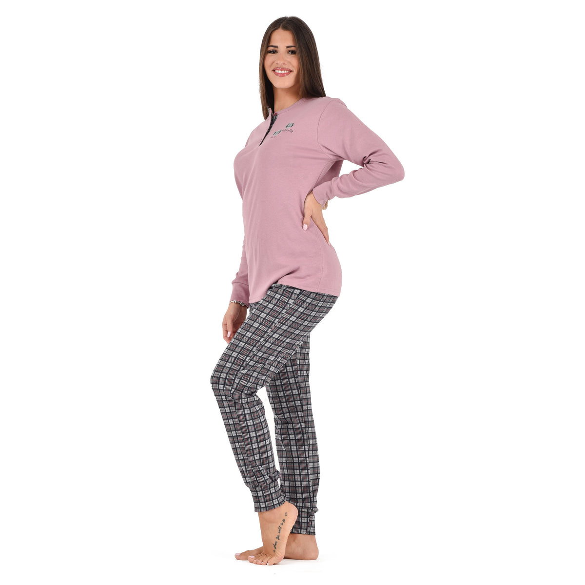 Pigiama donna serafino caldo cotone karelpiù KF5051