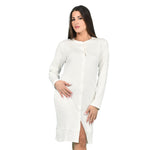 Camicia da notte donna invernale Biancaluna 23D20711 caldo cotone