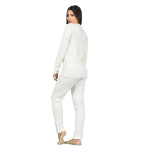 Pigiama donna invernale Biancaluna 23D20709 caldo cotone