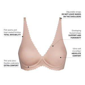 Reggiseno donna con ferretto effetto seconda pelle Dim D0DF8