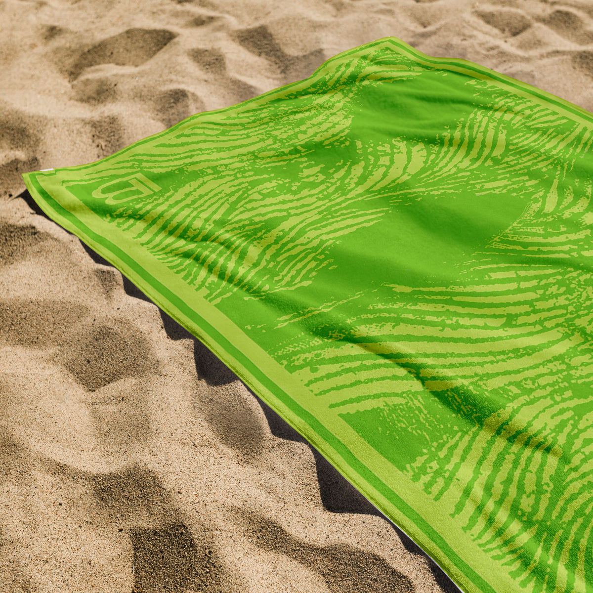 Telo mare Laura Biagiotti spugna jacquard "Shuri" verde 100% cotone