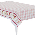 Tovaglia quadri rosso beige twill di cotone Sommaruga Siesta D
