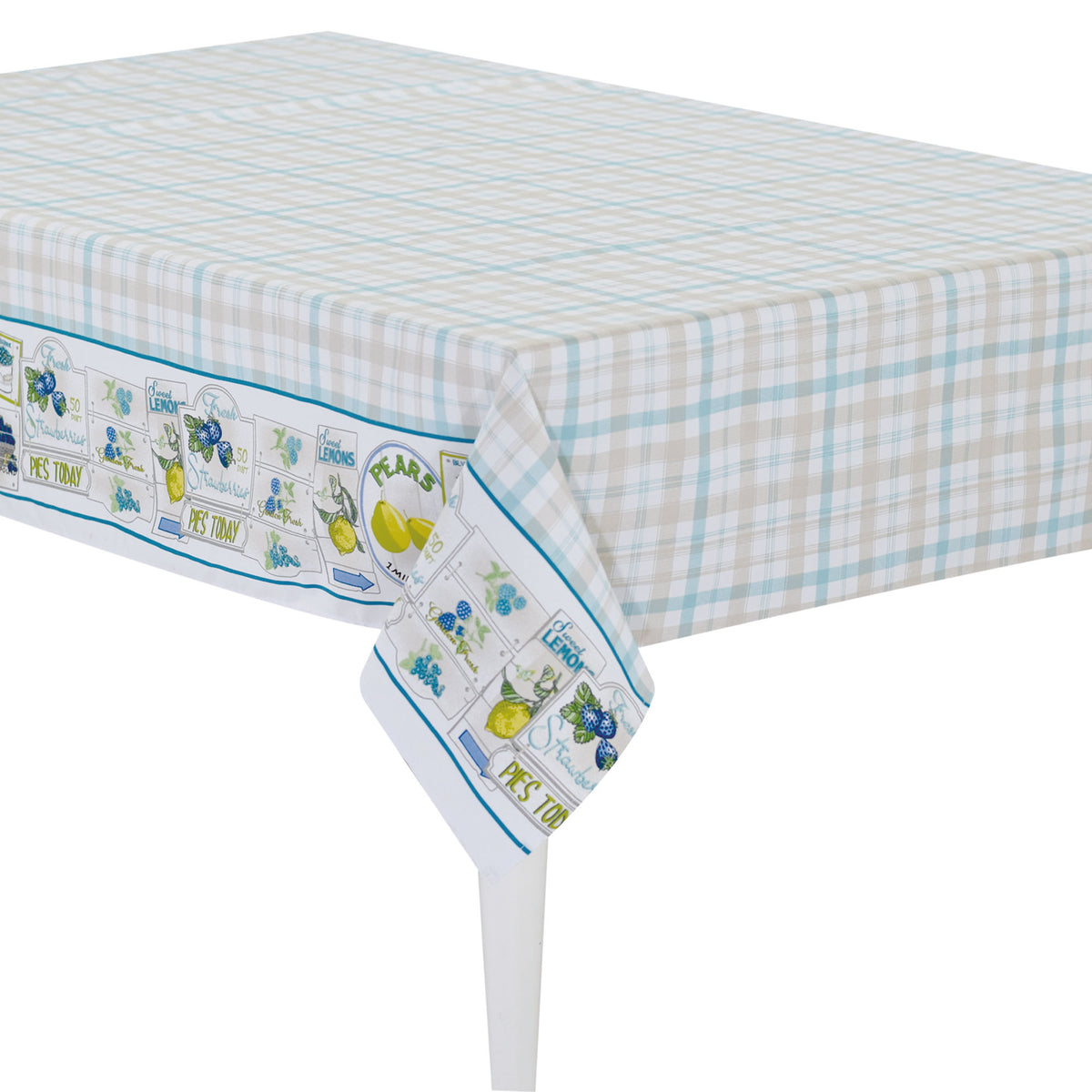 Tovaglia quadri tiffany beige twill di cotone Sommaruga Siesta E