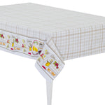 Tovaglia a quadri beige con frutti twill di cotone Sommaruga Siesta F
