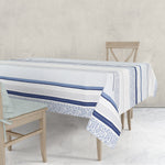 Tovaglia in twill di cotone Sommaruga Siesta fantasia celeste C