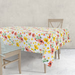 Tovaglia in twill di cotone Sommaruga Siesta fiori colorati D