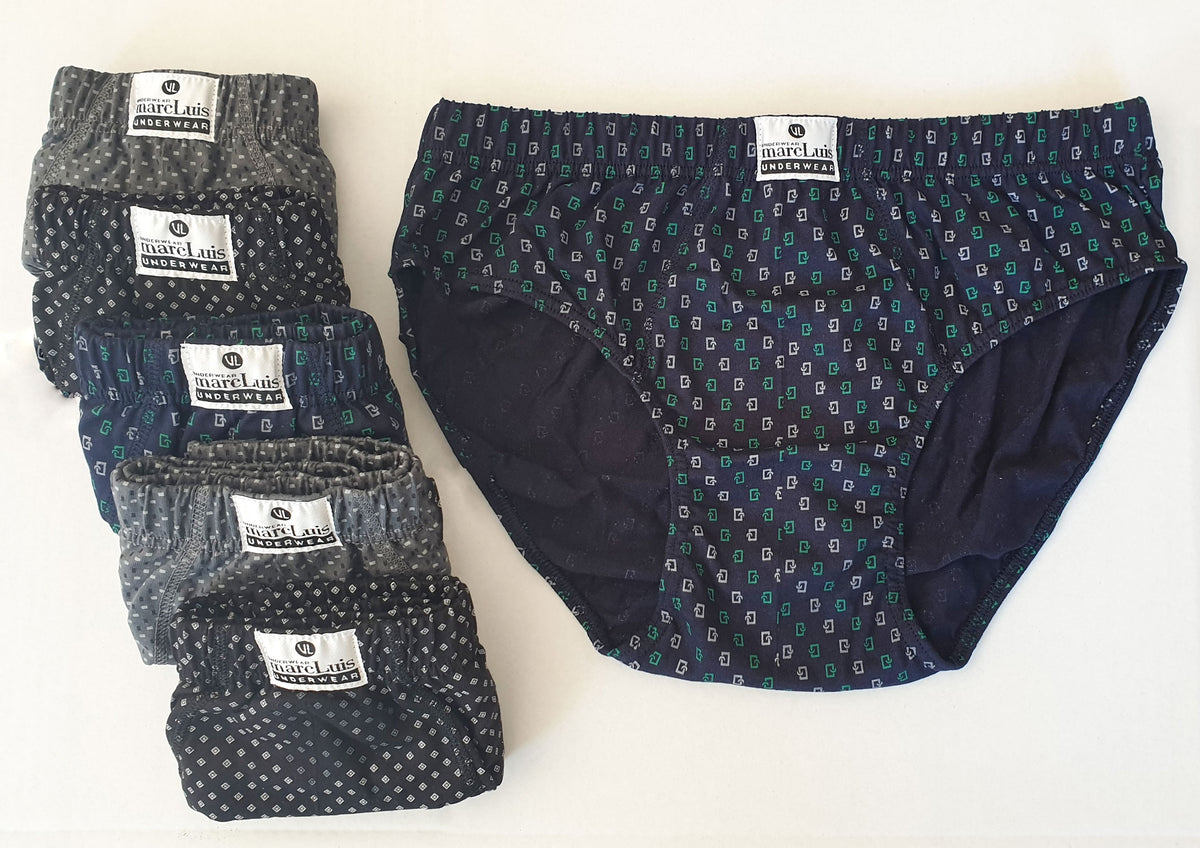 Slip uomo Marc Luis 454 scuri a fantasia cotone 6 pezzi