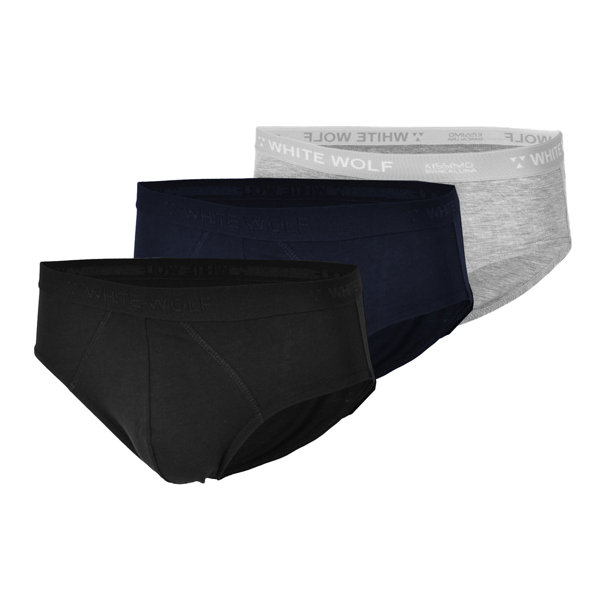 Slip uomo midi Biancaluna Kissimo WP202 cotone elasticizzato 3 pz