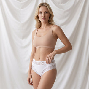 Slip donna Jadea 742 in cotone e pizzo 3 pz