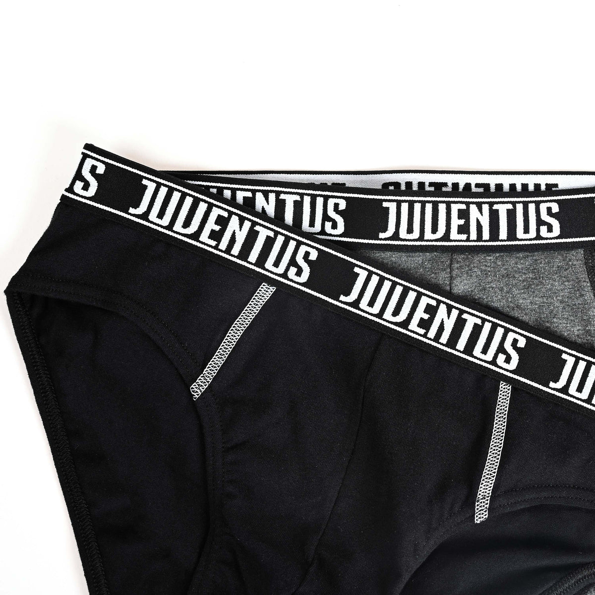 Slip Uomo in cotone elastico con logo Juventus B2YJU11051 2 pezzi