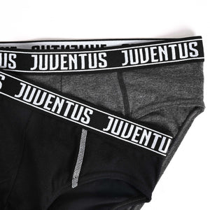 Slip Uomo in cotone elastico con logo Juventus B2YJU11051 2 pezzi