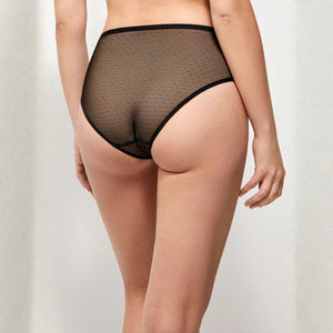 Slip vita alta in tulle a pois Gisela 10046
