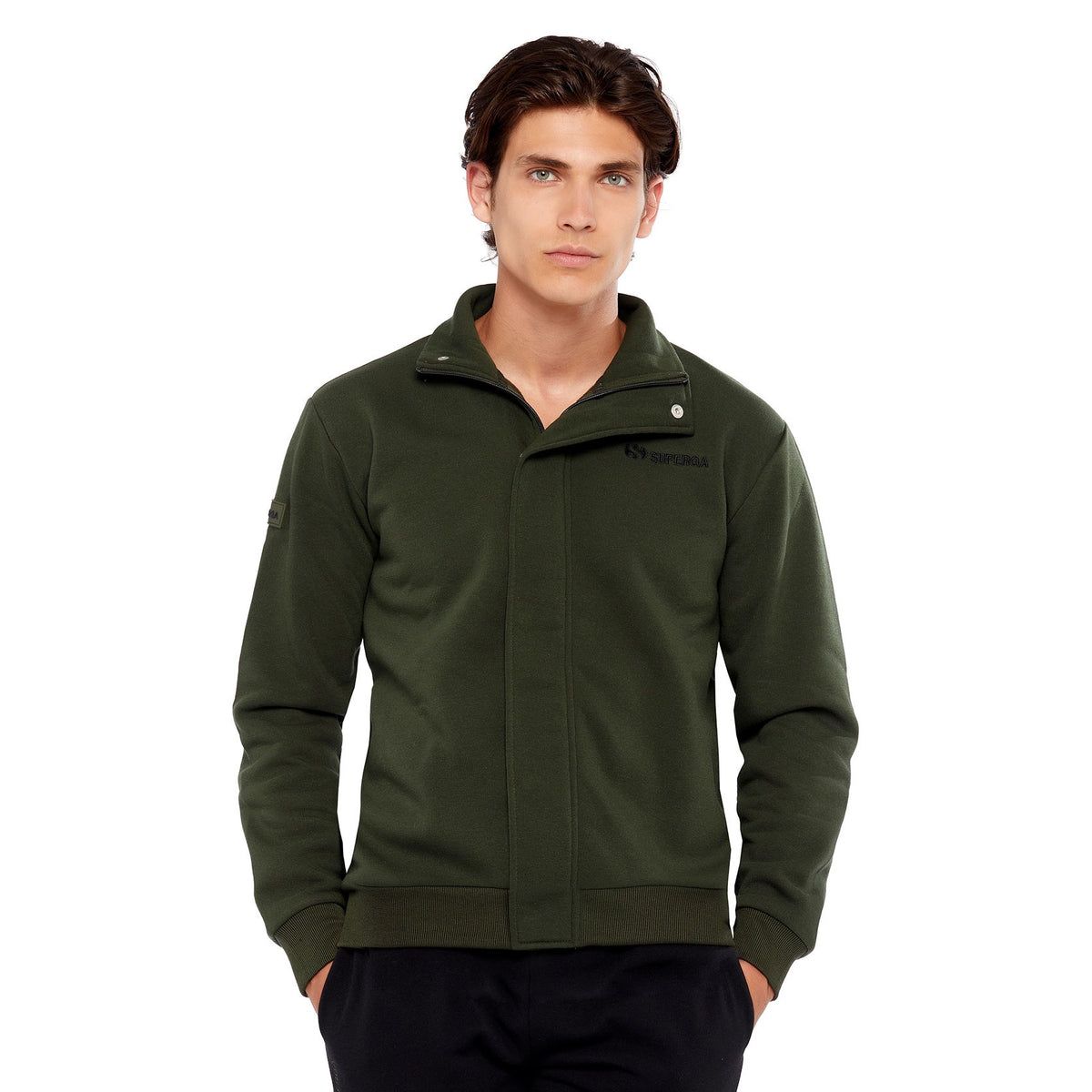 Tuta felpata uomo Superga felpa stile bomber SMW 23156