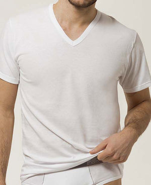 T shirt cotone scollo a V uomo Snelly 3 pezzi 7012